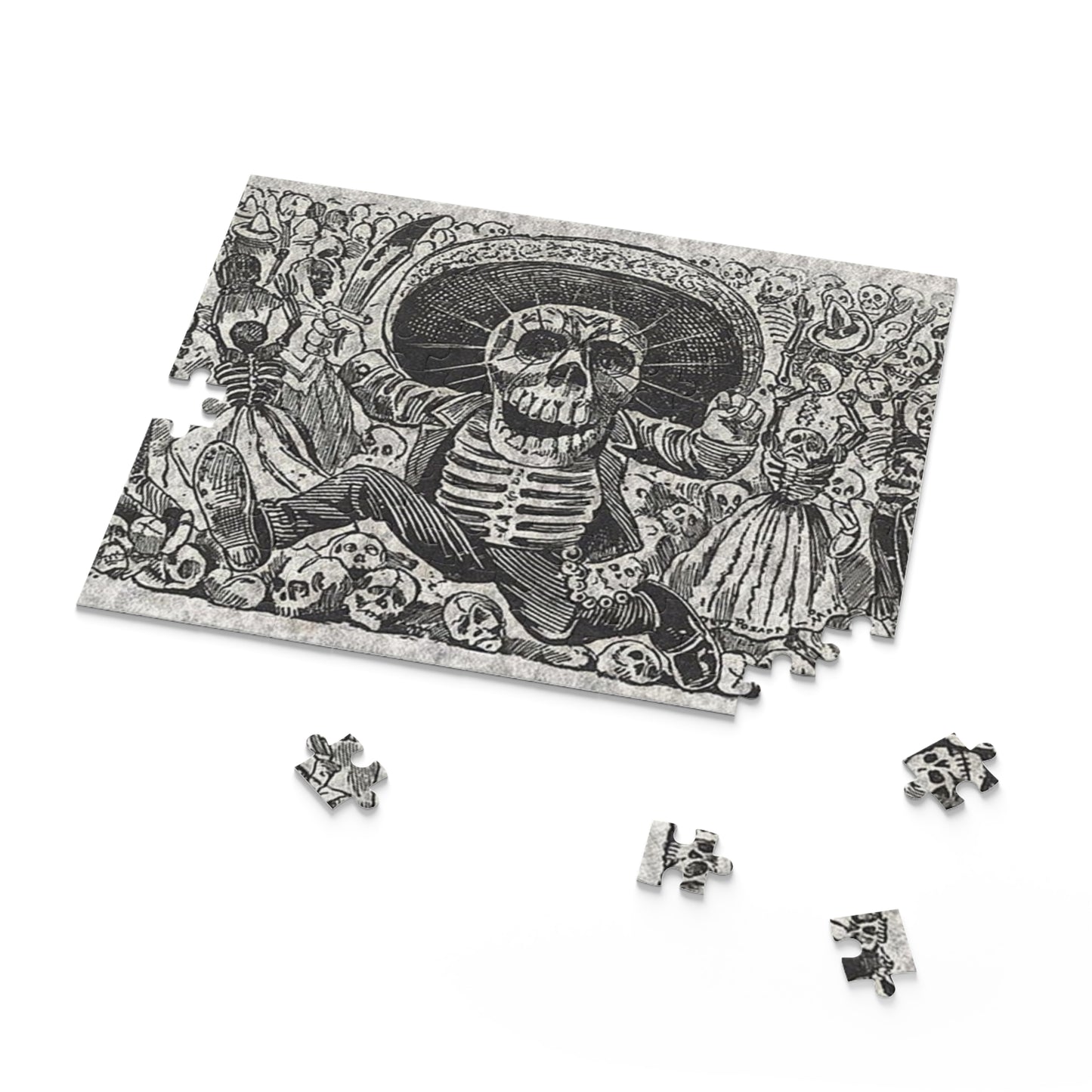 Day of the Dead Calavera Skeleton Knife Puzzle — 120-Piece