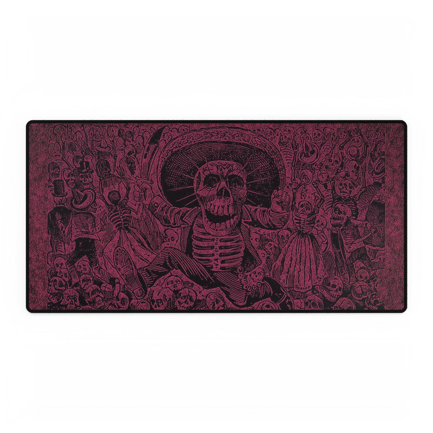Day of the Dead Skeleton Desk Mat — Gothic Calavera Mouse Pad
