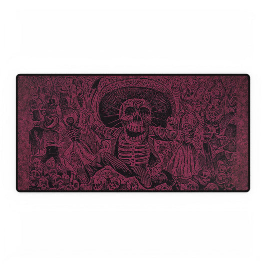 Day of the Dead Skeleton Desk Mat — Gothic Calavera Mouse Pad