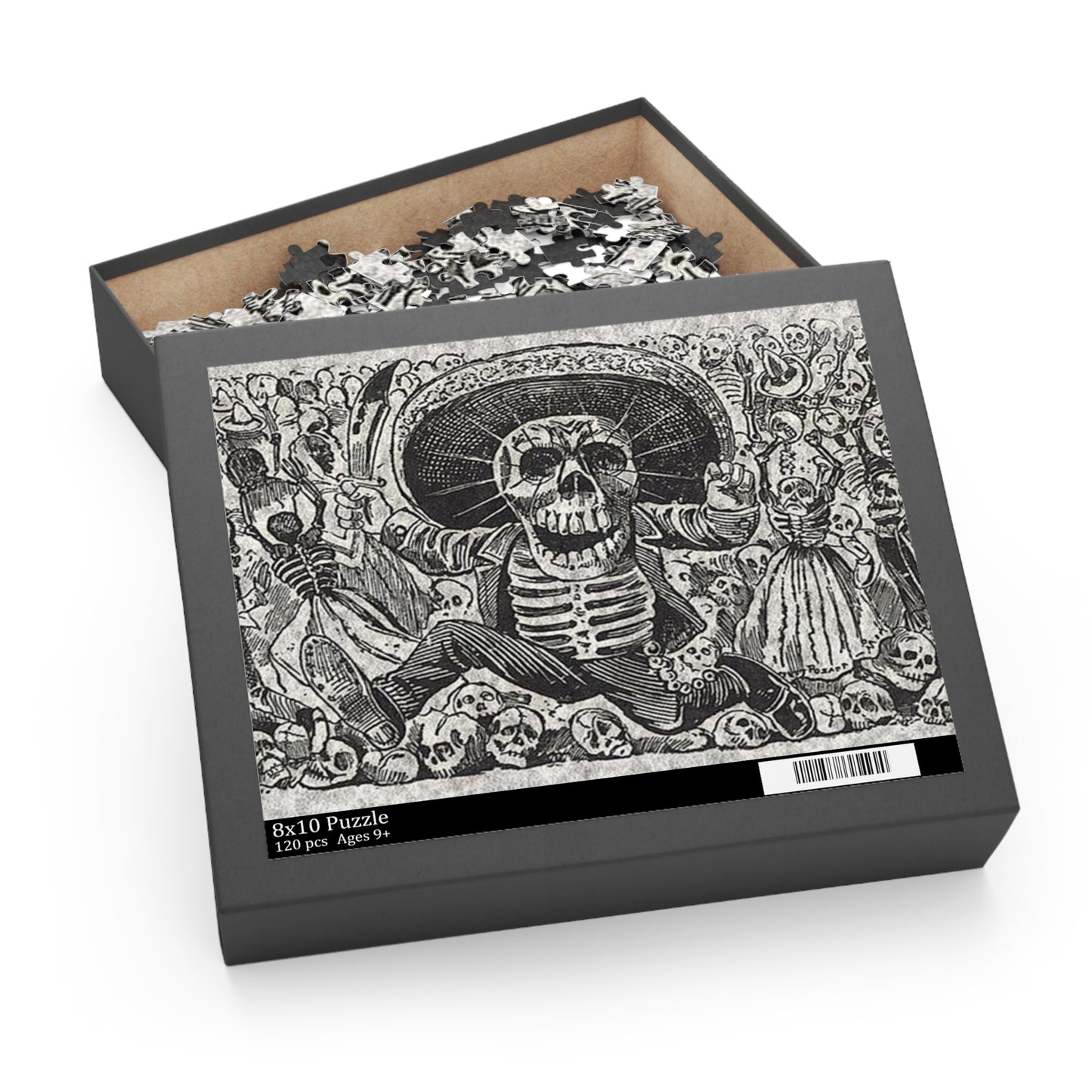 Day of the Dead Calavera Skeleton Knife Puzzle — 120-Piece