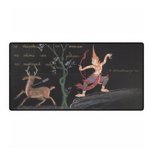 Thai Mythology Desk Mat — Archer and Deer Desk Mat