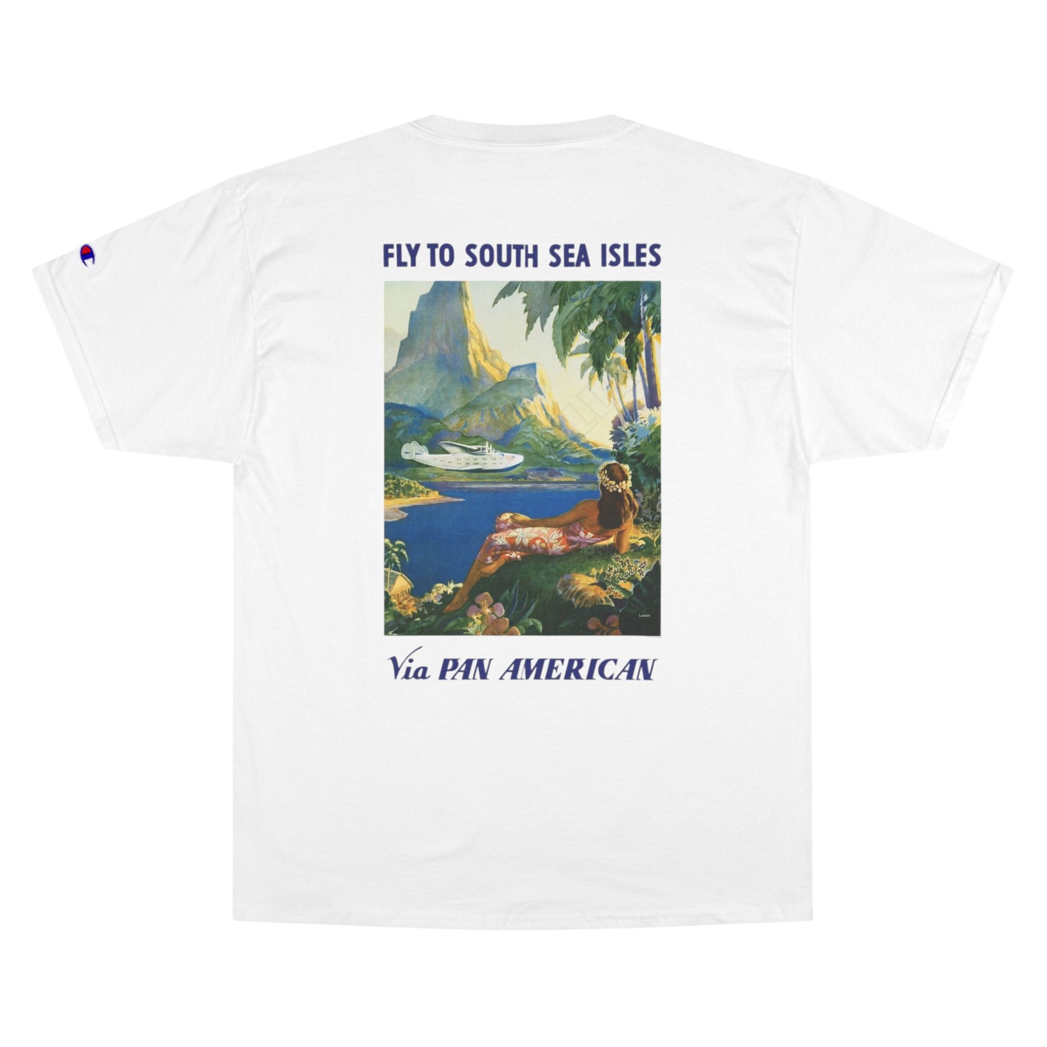 Vintage South Sea Isles Travel Poster T-Shirt | Retro Pan American Print