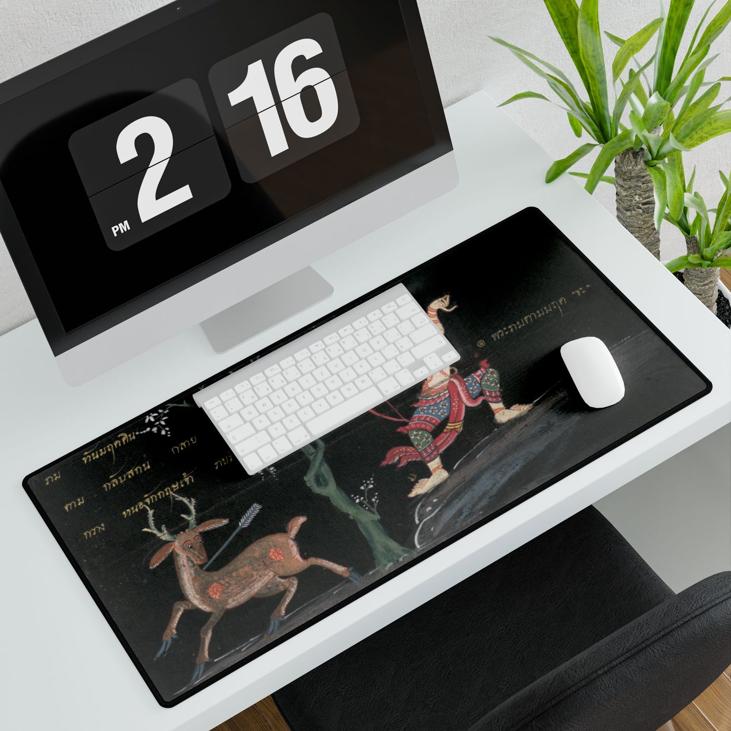 Thai Mythology Desk Mat — Archer and Deer Desk Mat