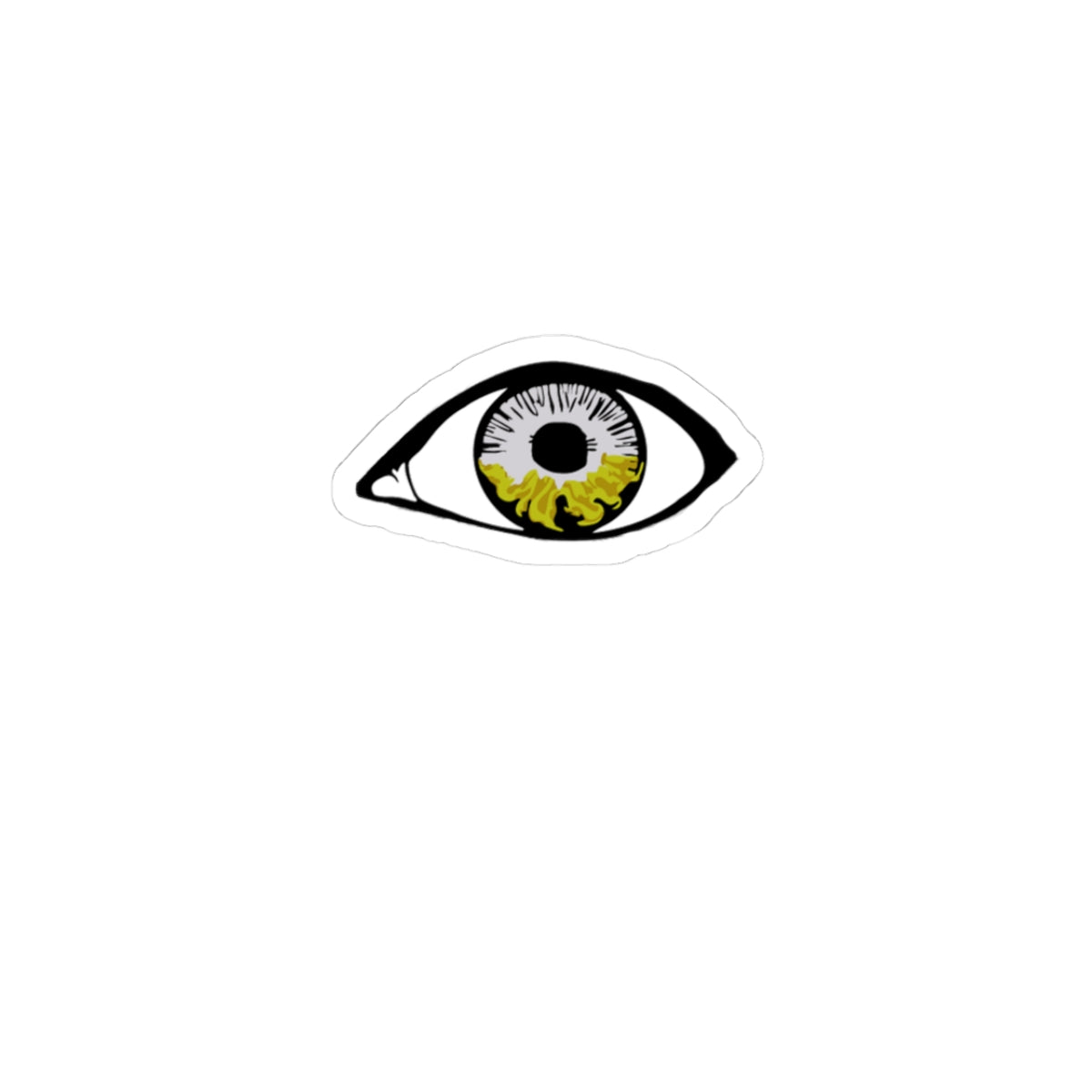 Yellow Iris Dull Eye Kiss-Cut Sticker