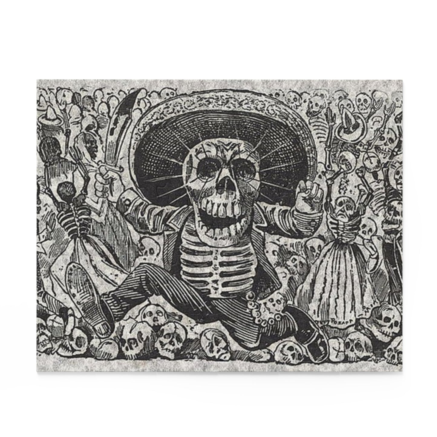 Day of the Dead Calavera Skeleton Knife Puzzle — 120-Piece