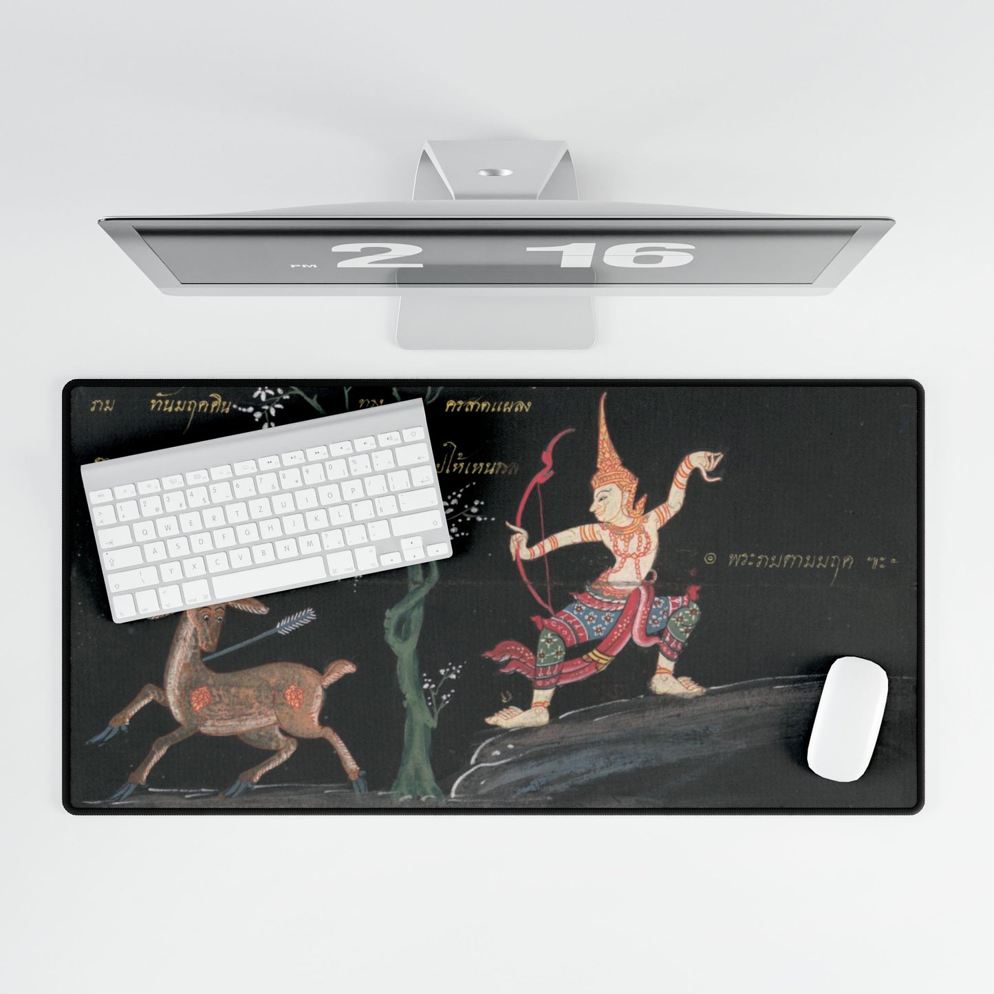 Thai Mythology Desk Mat — Archer and Deer Desk Mat